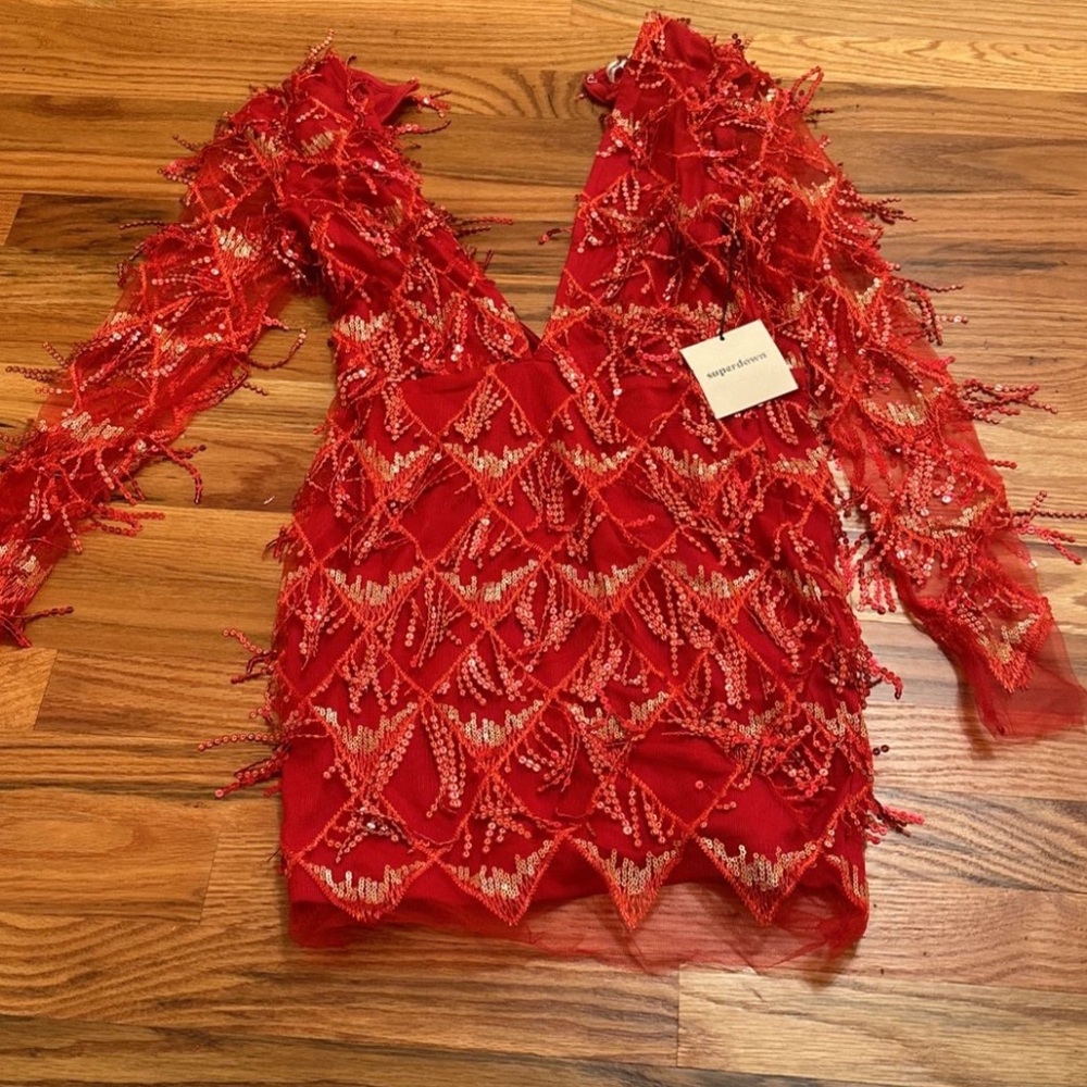 revolve super down red dress🥰 BRAND NEW WITH TAGS